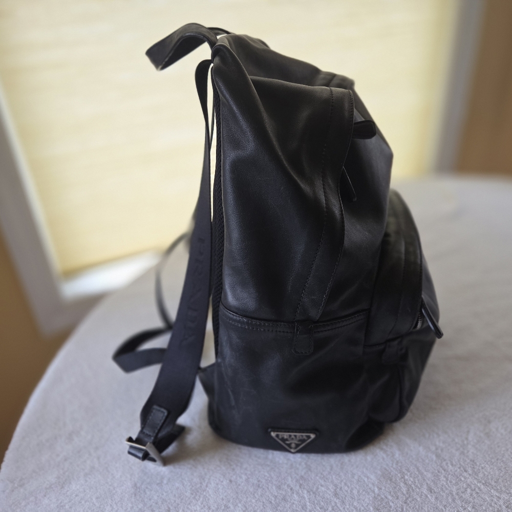 Prada Calfskin Leather Backpack Black - Picture 2 of 13
